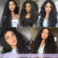 Black Middle Parted Small Curly Long Hair Wig