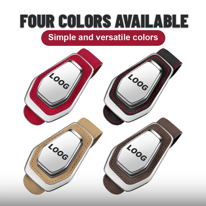 Suede Leather Glasses Clip