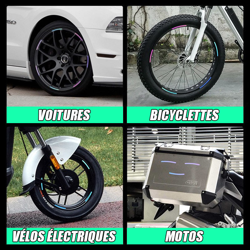 Autocollants Réfléchissants Pour Roues De Voiture/Car wheel hub laser sticker