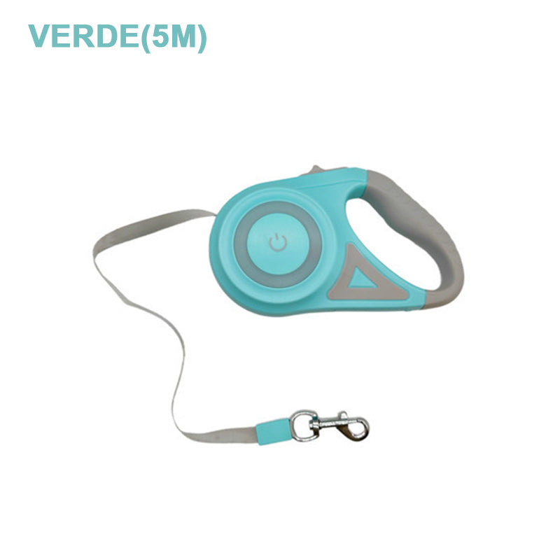 Correa retráctil automática para mascotas LED/Illuminated automatic retractable dog leash