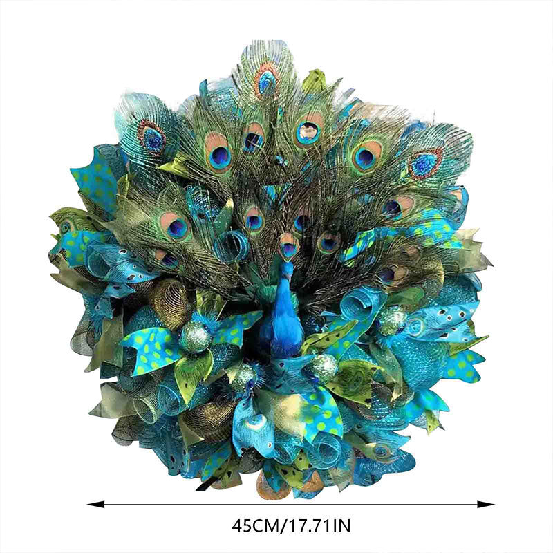 Gorgeous Peacock Blossom Wreath