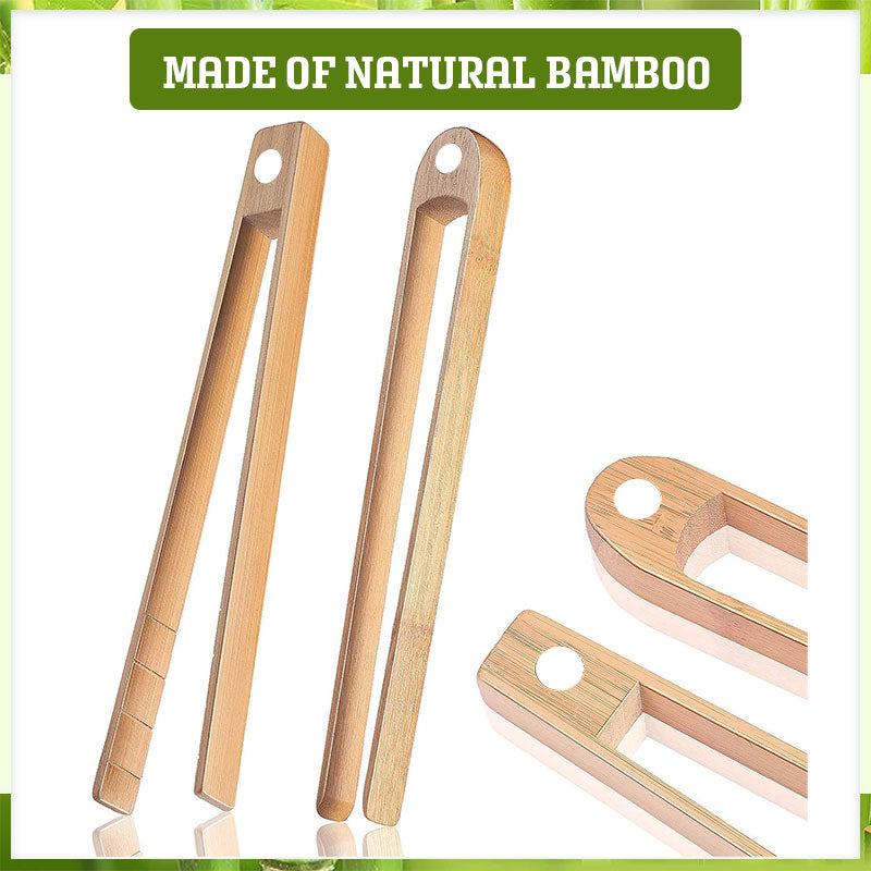 Bamboo Toaster Tongs