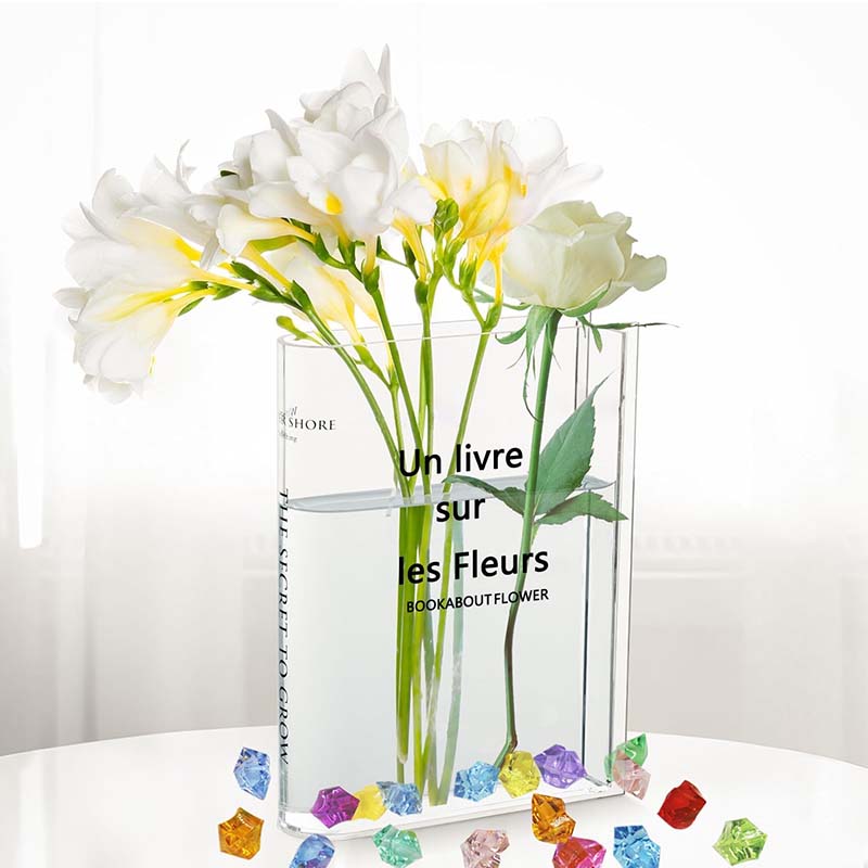 Transparent Book Vase