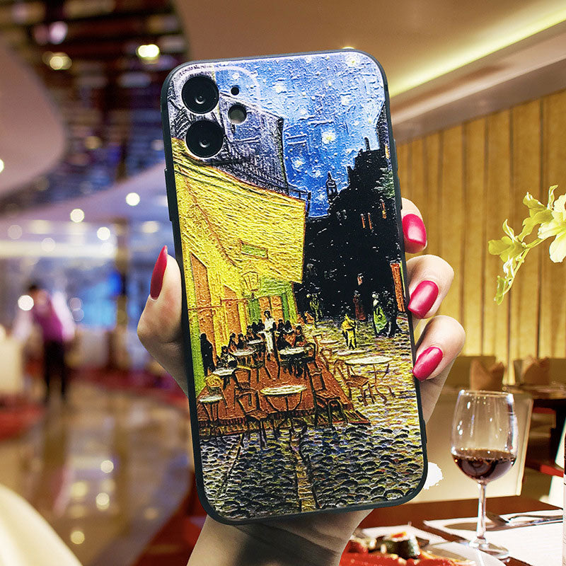 Embossed Oil Painting Mobile Phone Case