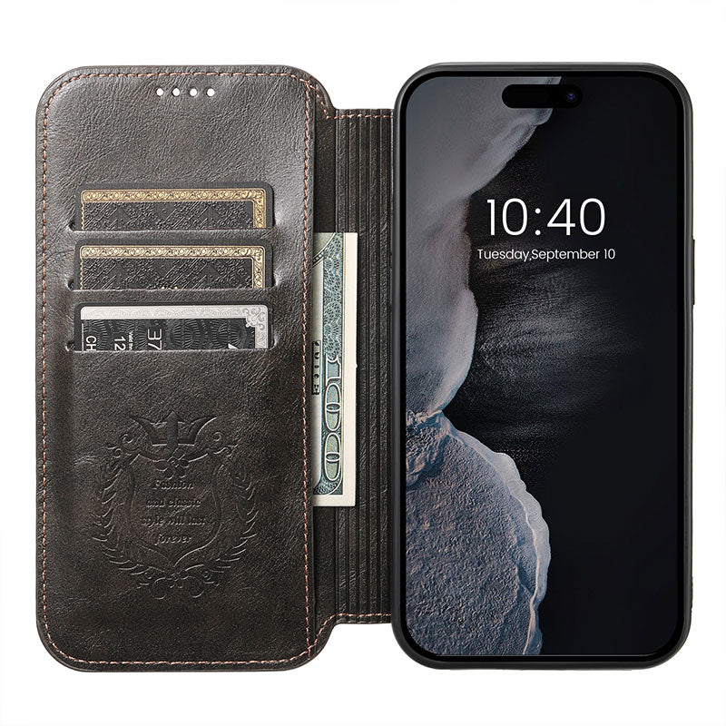 Flip Type Card Magnetic Suction Phone Case