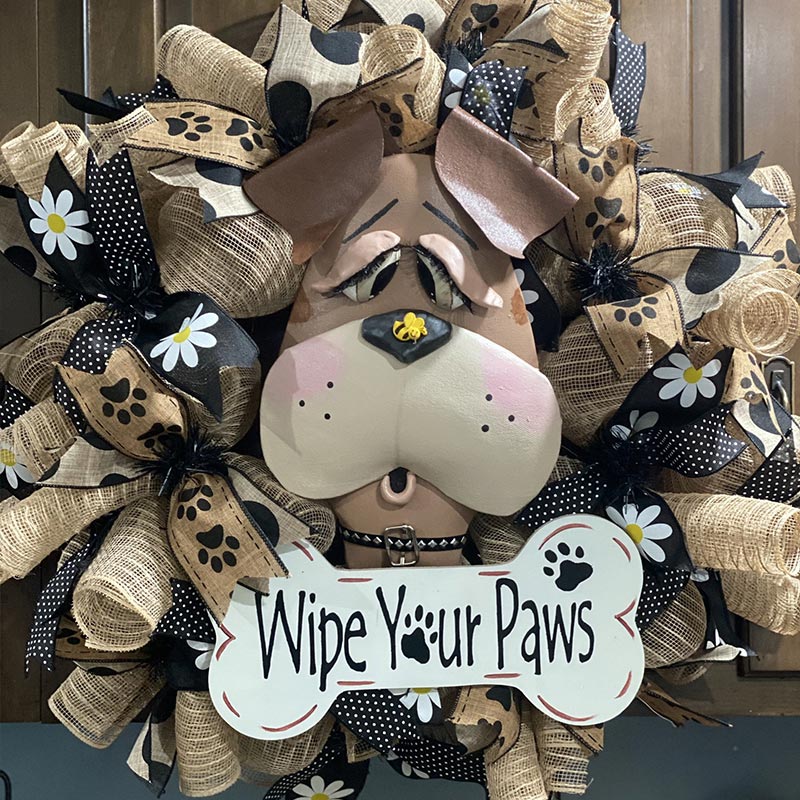 Cute Dog Garden Front Door Garland Decoration