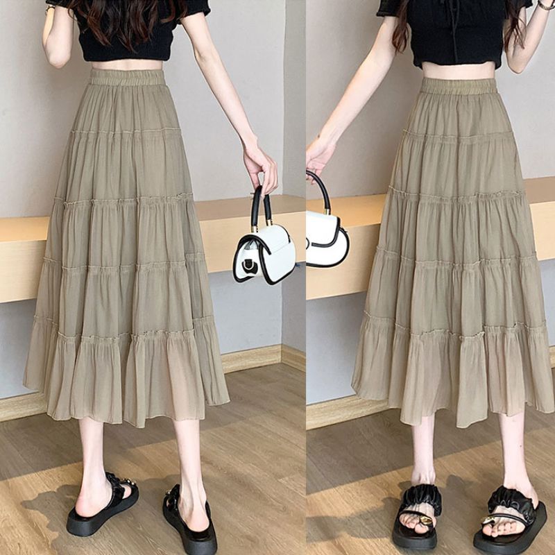 High Waist Layered Skirt