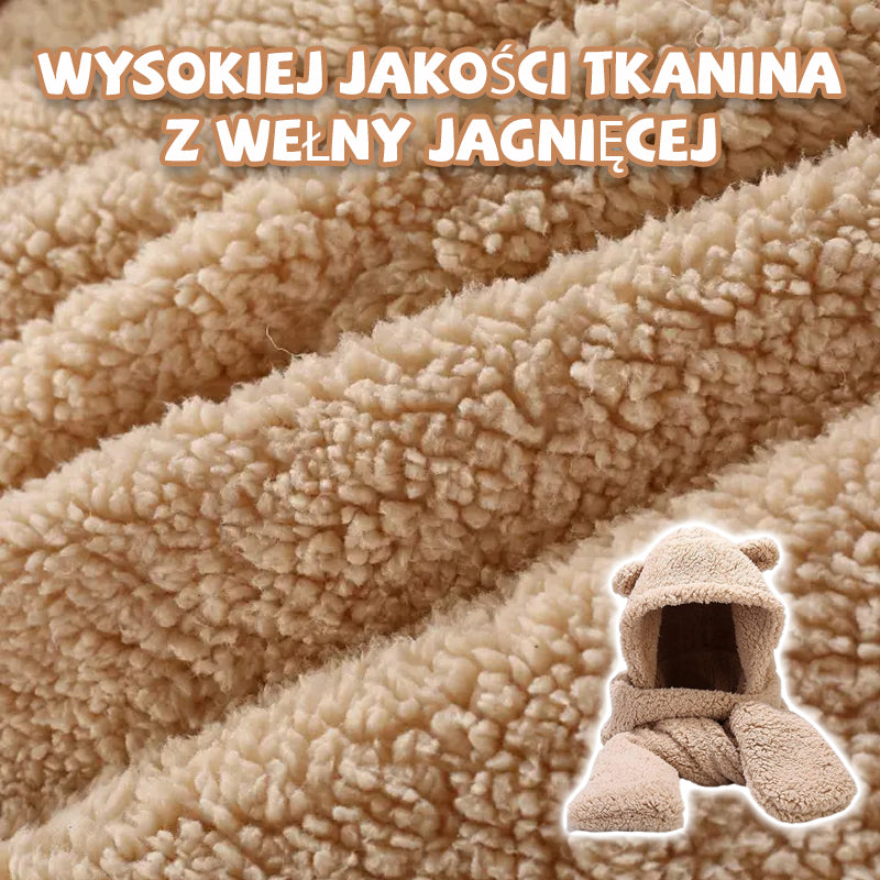 Zestaw 3 W 1 Z Pluszowym Misiem: Czapka, Szalik I Rękawiczki/Teddy Bear 3-in-1 Set: Hat, Scarf and Gloves