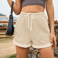 Women'S Tie Elastic Waist Denim Shorts