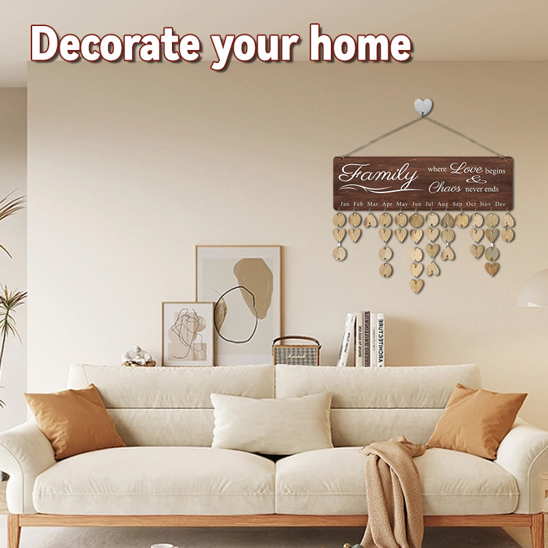 Christmas Creative Wooden Bell Calendar Pendant