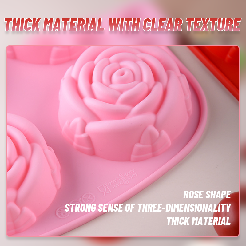 6 Rose Baking Molds