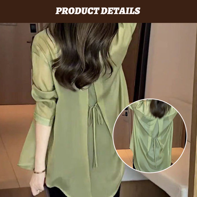 Women's Polo Collar Chiffon Shirt