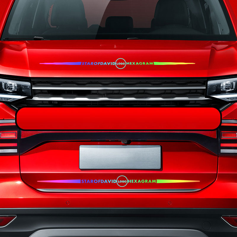 Hochreflektierender Autoaufkleber für die Motorhaube