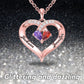 Christmas/Valentine's Day/Anniversary Gift Forever Love Birthstone & Diamond Heart Necklace