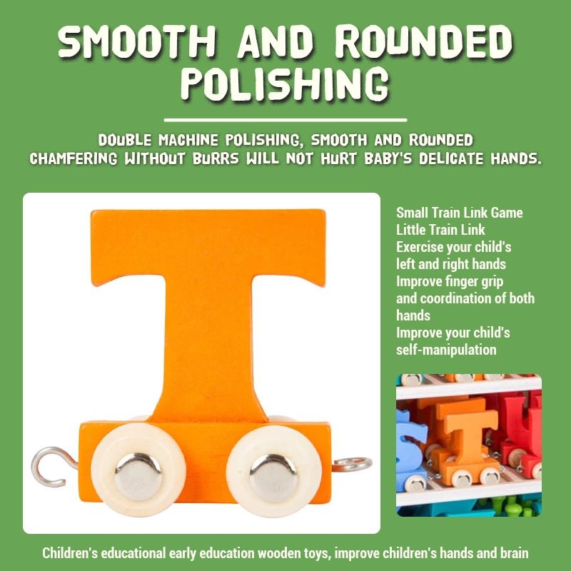 Wooden Colorful Letter Train Name Toy