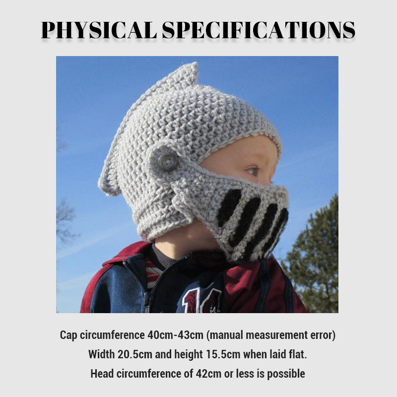 Handmade Knitted Knight Helmet Beanie