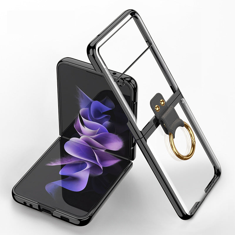 Phantom Plating Anti-drop Ring Bracket Case for Samsung Galaxy Z Flip5 Flip4 Flip3