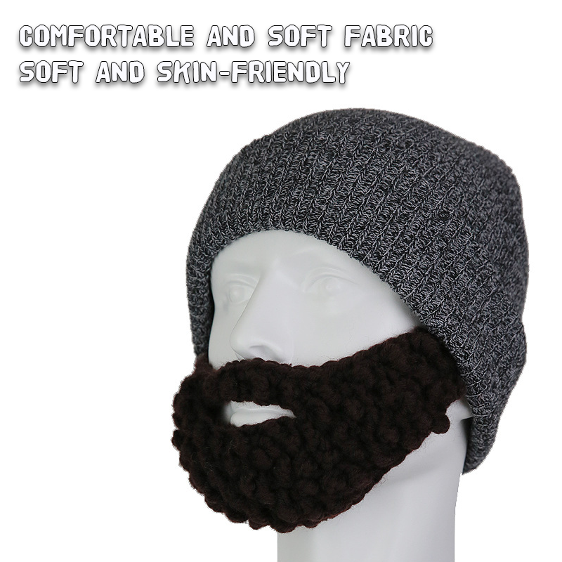 Quirky Bearded Knitted Hat