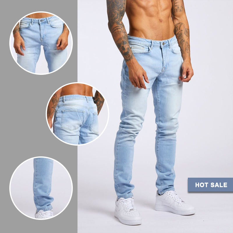 Men's Slim High Waist Jeans