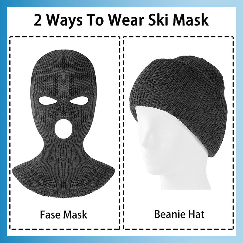 Three Hole Cycling Wool Mask