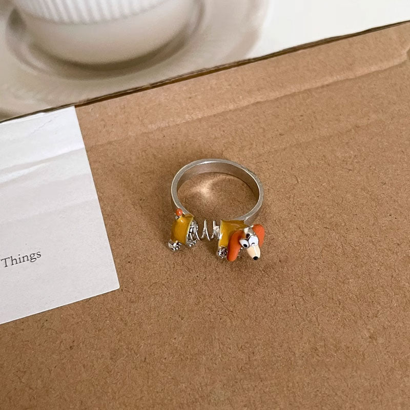 Cartoon Spring Dog Split Ring