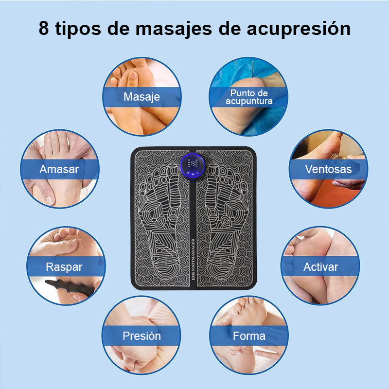 Masajeador de Pies para Dolor & Hinchazón/Foot massager for pain and swelling relief