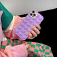 Solid Color Three-Dimensional Heart Phone Case