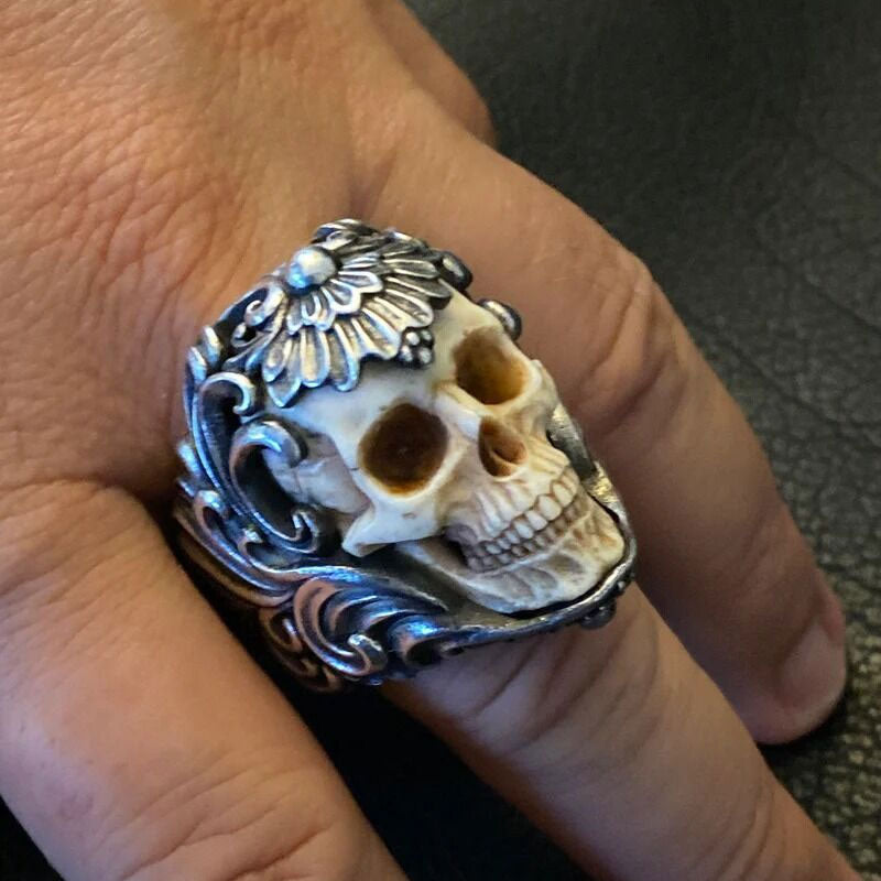 Titanium Steel Skull Skull Ring
