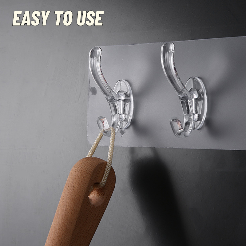 No Punching 6-Row Self-Adhesive Hook
