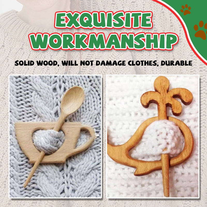 Handmade Wooden Brooch Pin