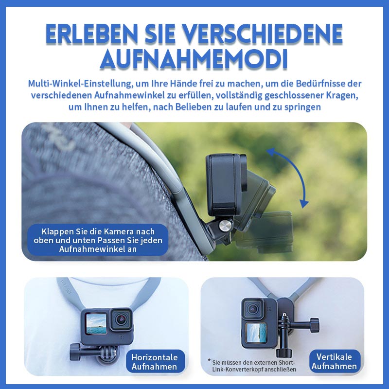 U-förmige Nackenhalterung für Sportkamera/U-shaped neck mount for sports camera
