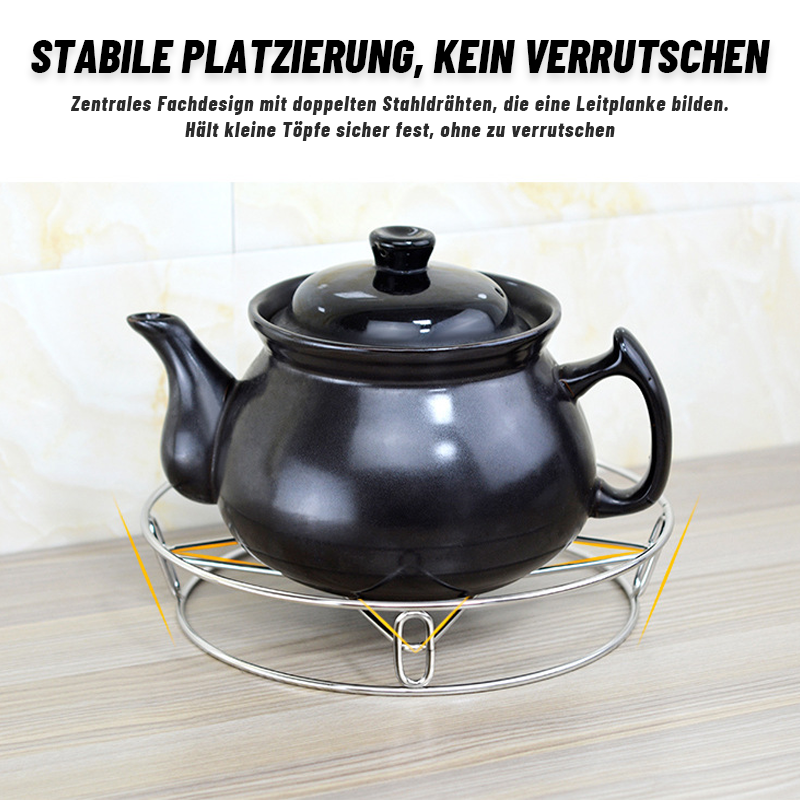 Küchentopfregal aus Edelstahl/stainless steel kitchen pot rack