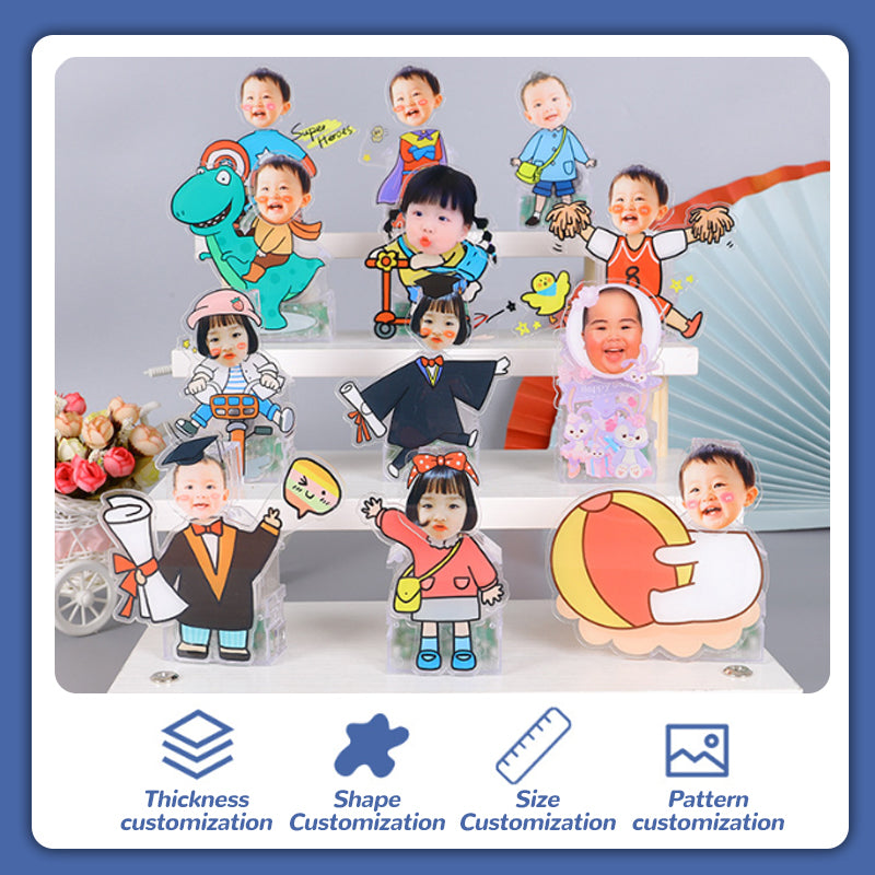 DIY Desktop Shaking Head Ornaments（Three People）