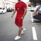 Men's Summer Short Sleeve Shorts Set