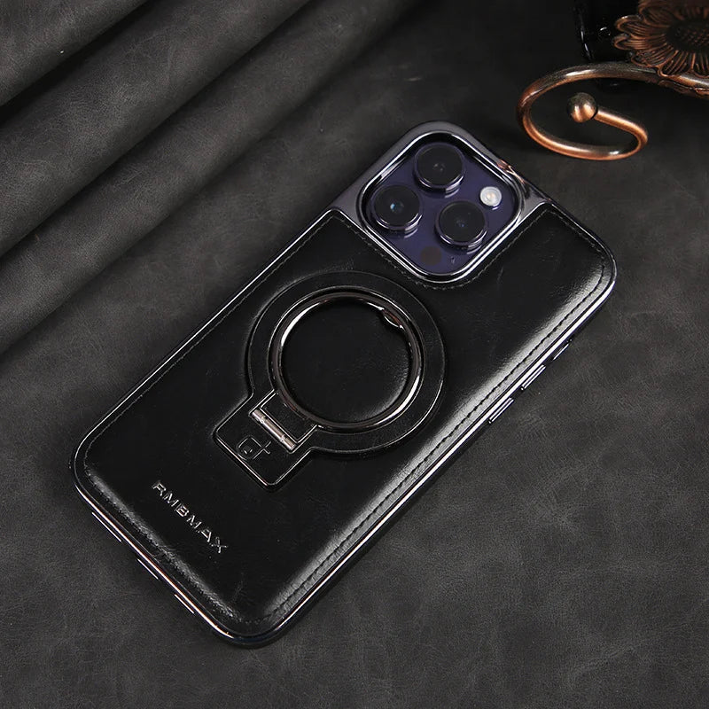 Leather Magnetic Holder Mobile Phone Case
