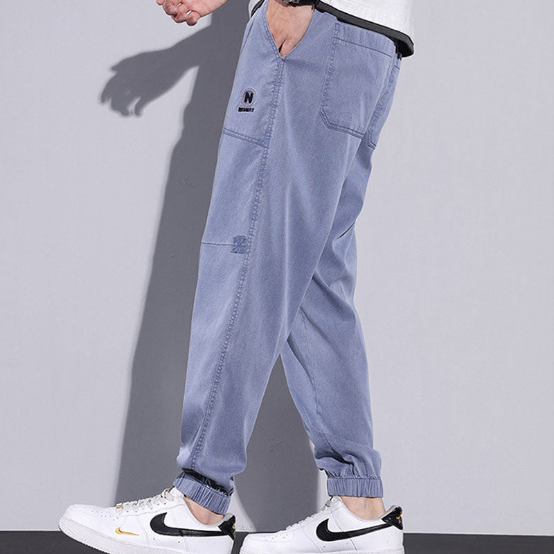 Men'S Summer Thin Casual Beamed Jeans