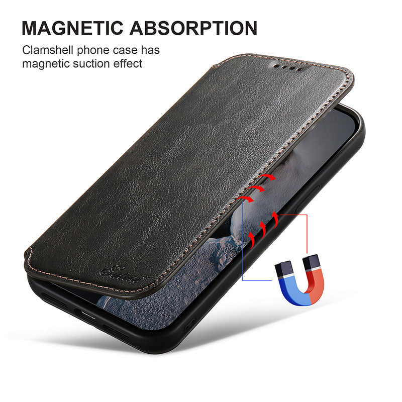 Flip Type Card Magnetic Suction Phone Case