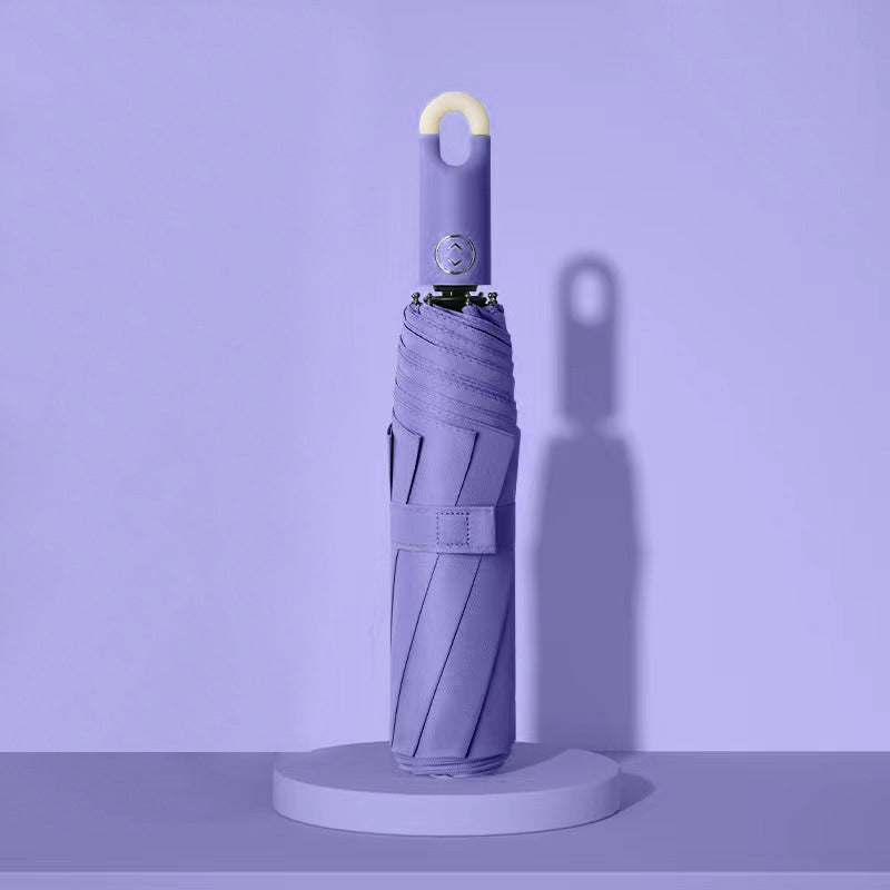 Dreifach selbstöffnender und zurückziehbarer Regenschirm mit Schnalle/Self-opening retractable buckle umbrella