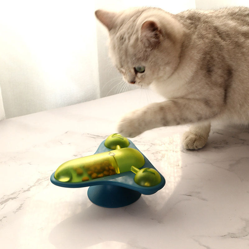 Pet Rotating Airplane Leakage Toy