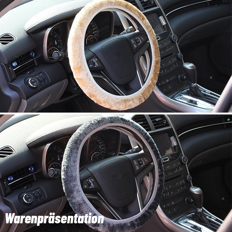 Gummifreier, Elastischer Plüsch-Lenkradbezug/Elastic steering wheel cover without inner ring