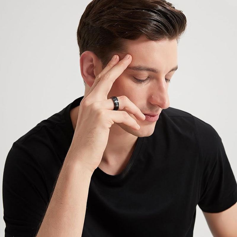 Stainless Steel Laser Personalized Logo Ring