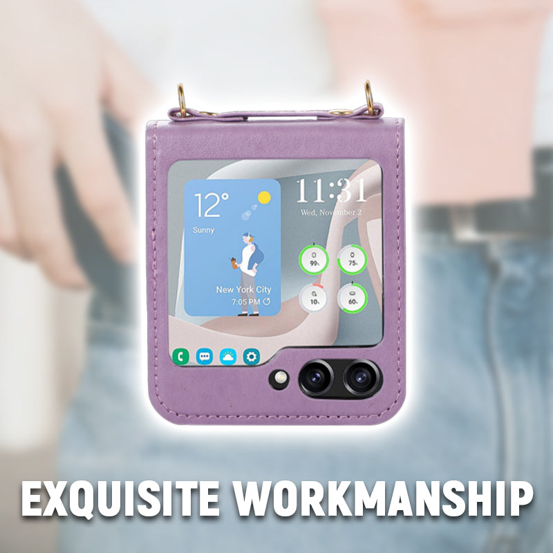 Samsung Z Flip Insert Card Crossbody Foldable Phone Case