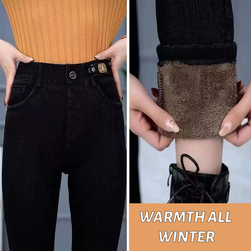 Extra Thick Plush Slim Fit Stretch Pants