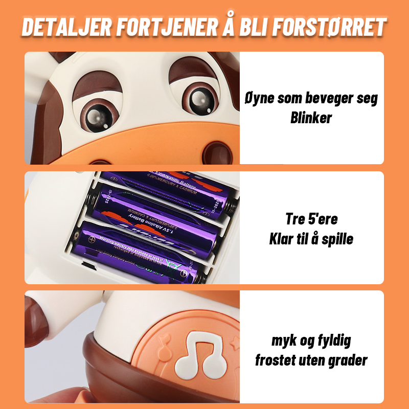 Syngende Og Dansende Søte Kuleketøy/Singing and dancing cute cow toy