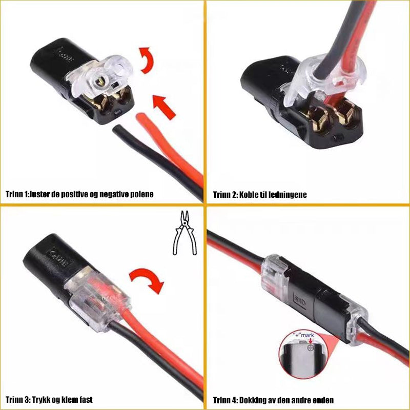 H-Type Wire Strippefri Krympeterminal/H type no stripping crimp terminal