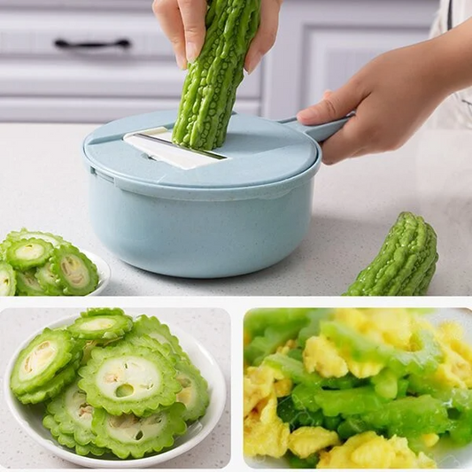 12-in-1 multifunktionaler Lebensmittelzerkleinerer/12-Piece Kitchen Vegetable Cutter Set