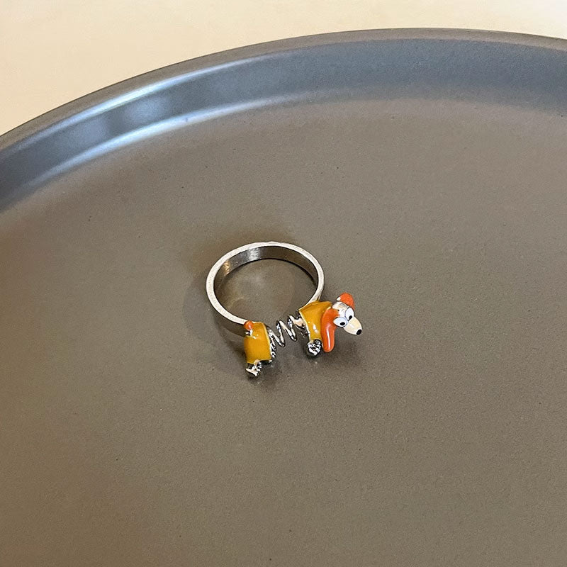 Cartoon Spring Dog Split Ring