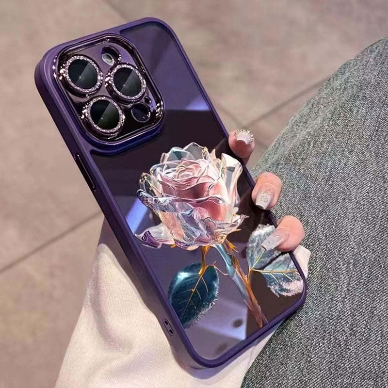 Purple Rose Transparent Phone Case