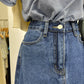 Slit Denim Skirt