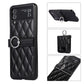 Foldable Check Ring Buckle Leather Phone Case